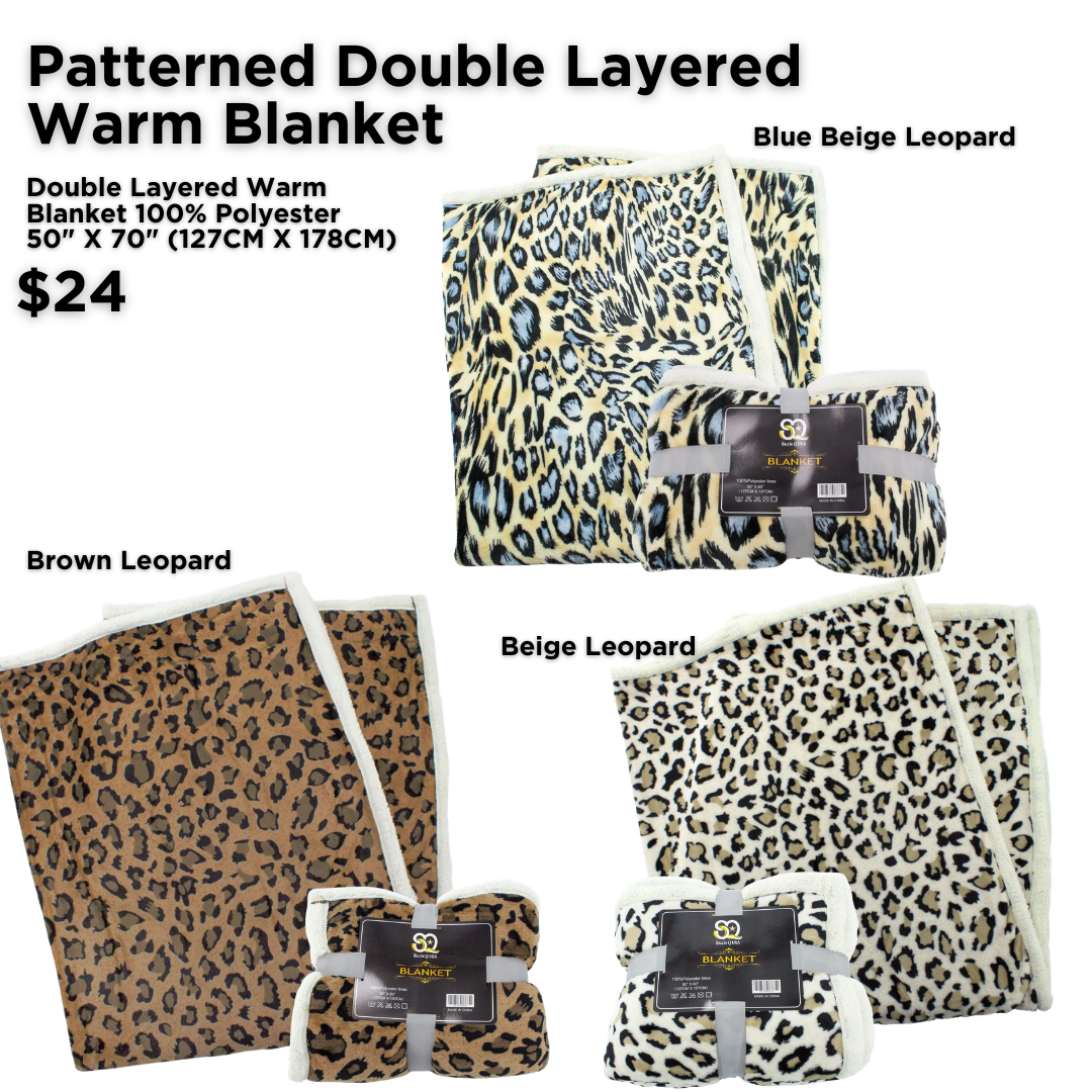 EMF Patterned Double Layered  Warm Blanket