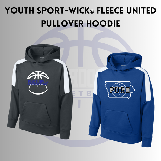 PHI YST255 Youth Sport-Wick® Fleece United Pullover Hoodie